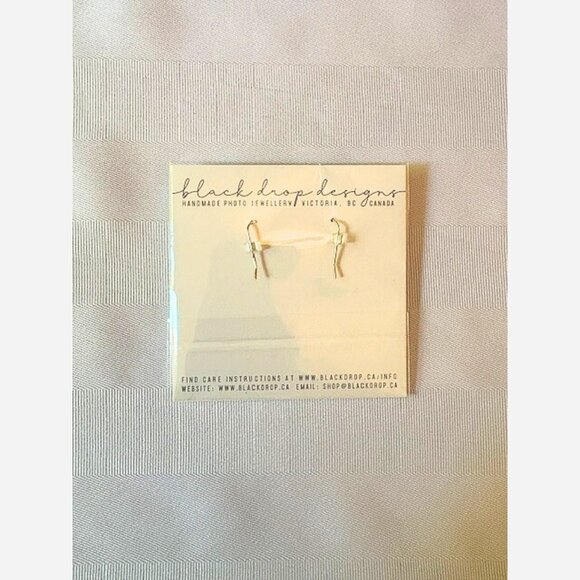 Drip Tree Earrings – Handmade Resin & Acrylic with Sterling Silver Hooks - Picture 5 of 5